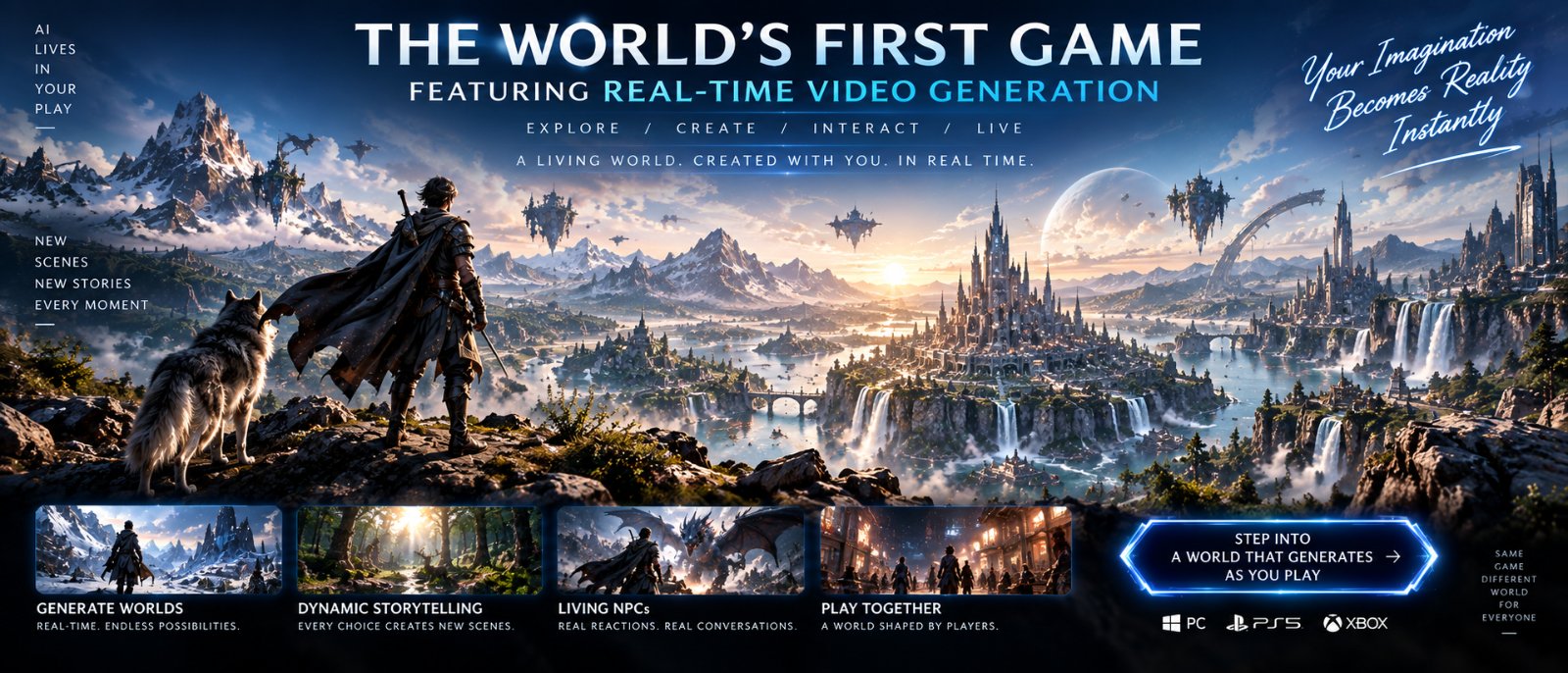 The world's first game featuring real-time video generation.